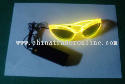 EL glasses,flashing glasses-saffron yellow from China